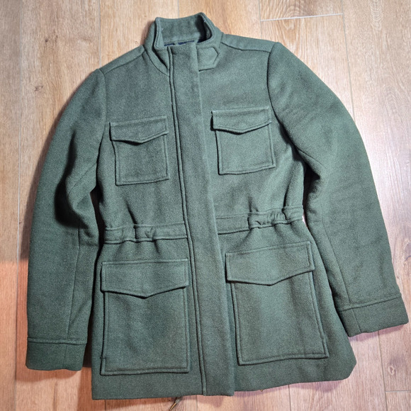 Lucky Brand Military Field Jacket Men’s S Army Green Wool Blend Utility Coat